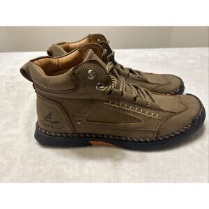 Salkin Boots Men’s Size 10.5 Brown Trail Hiking Barefoot Casual Leather Ankle